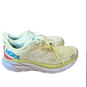 HOKA Clifton 8 Pale Yellow Running Shoes Women’s size 9